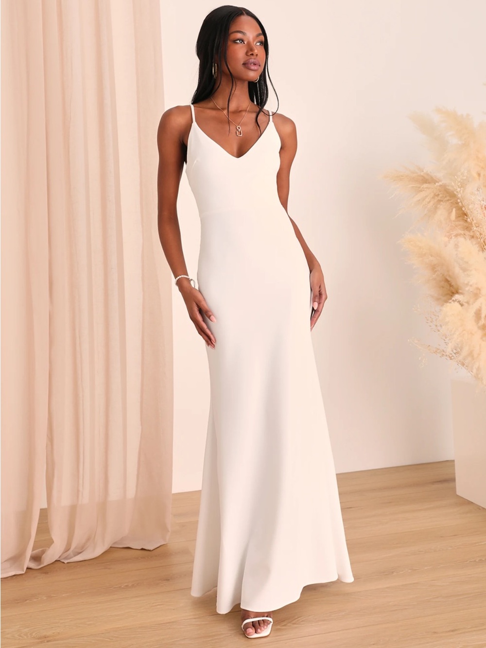 Lulus Infinite Glory White Maxi Dress